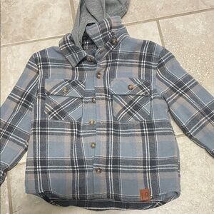 Toddler boy little bipsy  Button-Up Jacket with Hood
